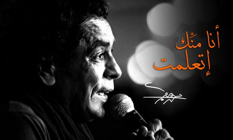 كلمات اغنية أنا منّك إتعلمت محمد منير